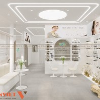 Thiết kế tiệm kính mắt Minh Quang giữa trung tâm Thái Nguyên